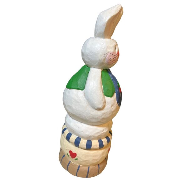 Eddie Walker Midwest Cannon Falls Easter Bunny  Rabbit Blue Neck Tie - Picture 4 of 12